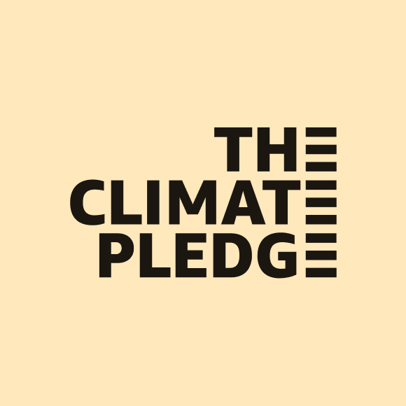 The Climate Pledge logo. 