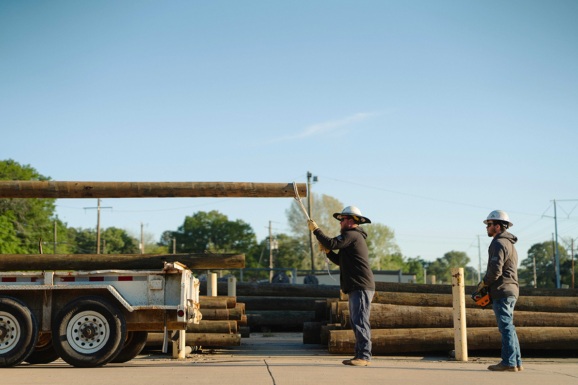 Utility poles are essential to updating grid infrastructure.